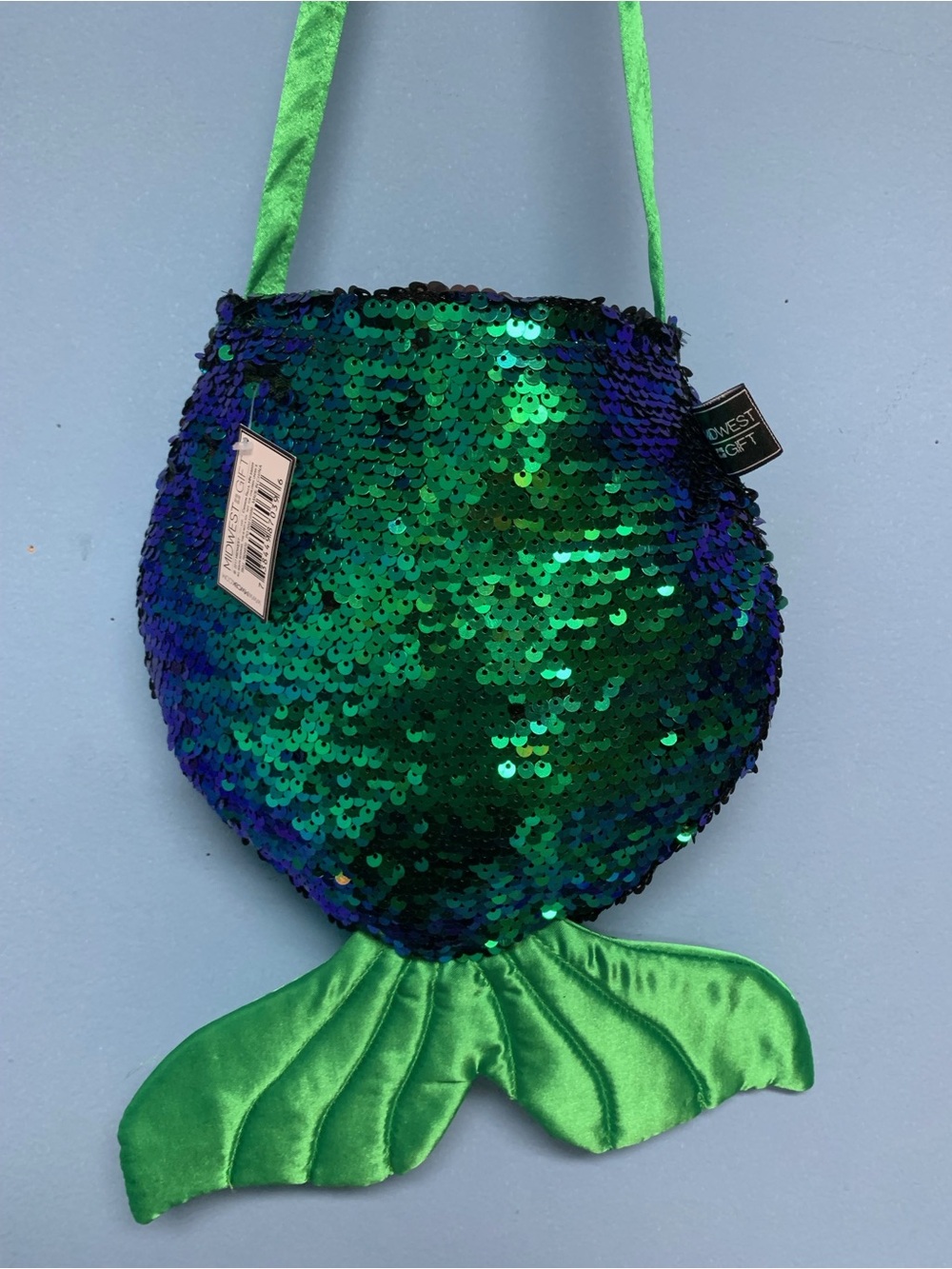 Mermaid bag sequins green child, teen, adult